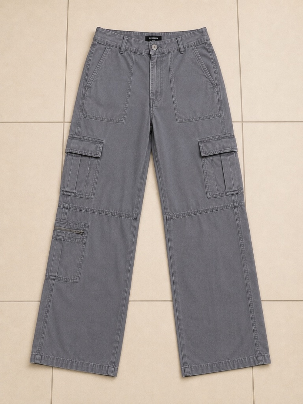 Aeropostale Gray Wide Leg Cargo Pants Women's XS 100% Cotton